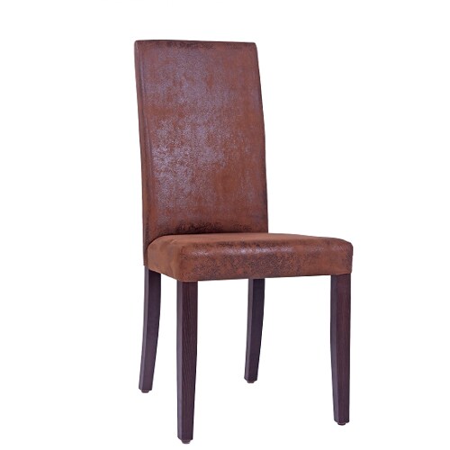 pemora Polsterstuhl Esszimmerstuhl Stuhl Küche Gastronomie RELA Wildlederlook braun