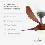 thumbnail of Monteverde Deckenventilator mit dimmbarem Licht Walnuss 132