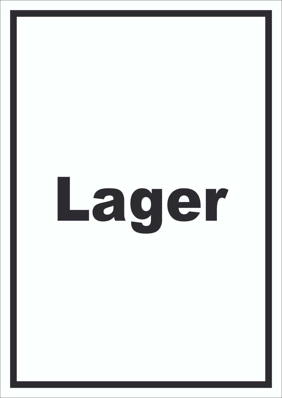 Lager Schild mit Text Storage Warenlager hochkant A0 (841x1189mm)