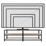 thumbnail of tectake Meuble bas - 161 cm, Bois clair industriel, Chêne Sonoma - 404544
