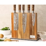 thumbnail of Oleio breiter magnetischer Messerblock I Akazienholz mit Edelstahlsockel