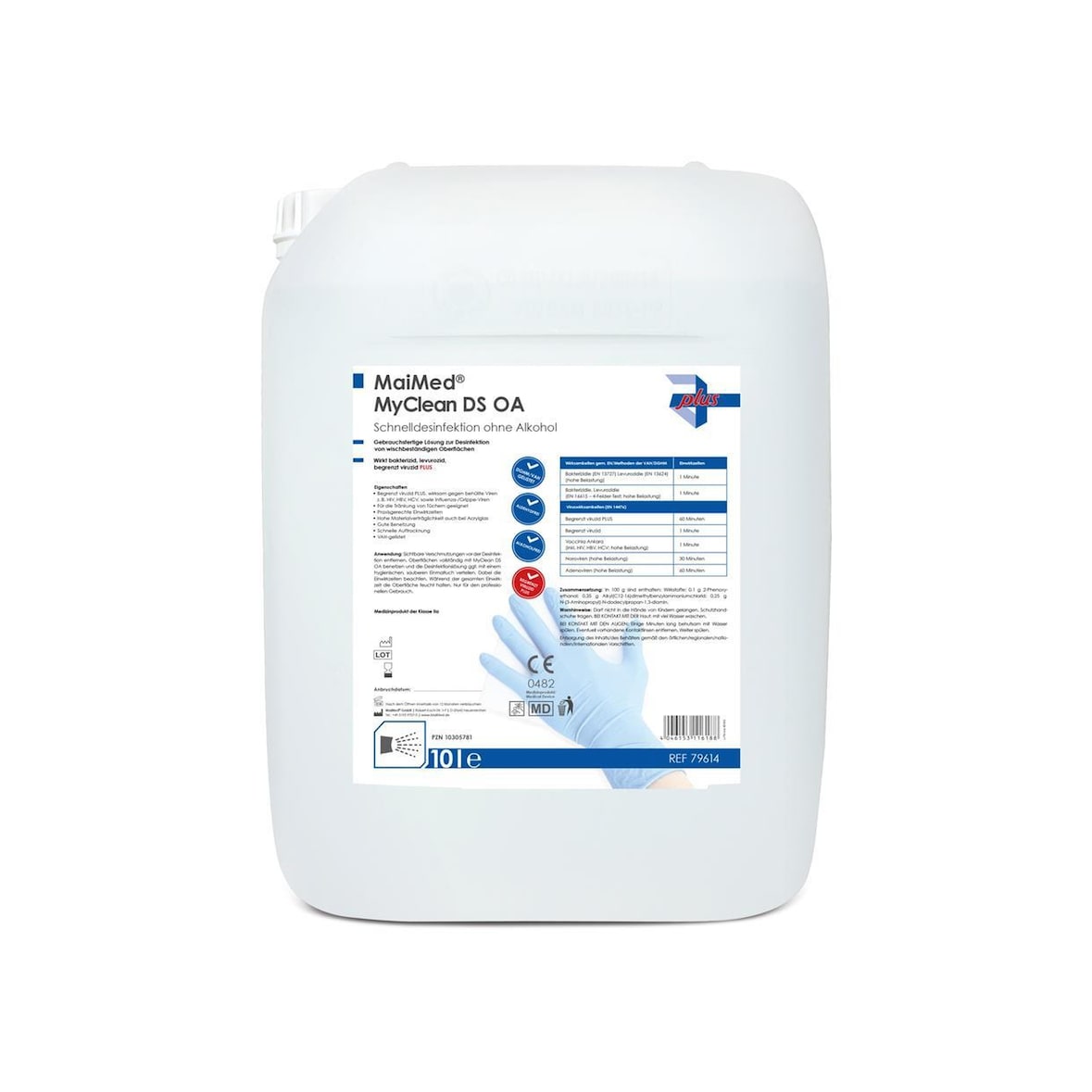 MaiMed MyClean DS OA - Schnelldesinfektionsmittel - ohne Alkohol - 1 x 10 L