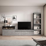 thumbnail of Mobile Soggiorno TV, Parete Attrezzata Soggiorno, 310x35x186cm, Per TV fino a 65", Camino elettrico, Stile moderno, Cemento _ 102_2
