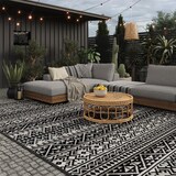 thumbnail of EVOCAMP Outdoor Teppich 270x400 cm, Kunststoffteppich, wetterfest für Terrasse, schwarz-weiß