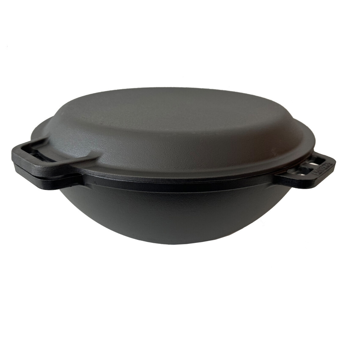 ROBARI Kazan Gusseisen 12 Liter Kasan mit Pfannendeckel aus Gusseisen Wok Asia