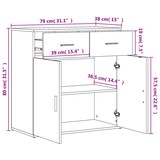 thumbnail of vidaXL Sideboards 2 Stk. Betongrau 79x38x80 cm Holzwerkstoff