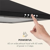 thumbnail of Klarstein Zugspitze 60 Dunstabzugshaube Wandhaube 65W 310m³/h LED Schwarz