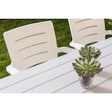 thumbnail of Set van 6 monoblock stoelen ANITA van polypropyleen met glasvezel, houtlook, stapelbaar voor buiten en tuin, bar en restaurant – Wit