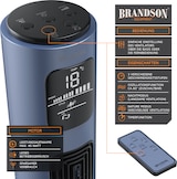 thumbnail of Brandson - Turmventilator mit Fernbedienung - Oszillation 60° - Standventilator - mobiler Lüfter - Tower Fan - 96 cm - 45W - Ventilator
