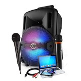 thumbnail of Karaoké Enfant Enceinte sono 400W sur Batterie portable avec LED USB/SD/BLUETOOTH, 2 Microphones, câble PC Smartphone Tablette