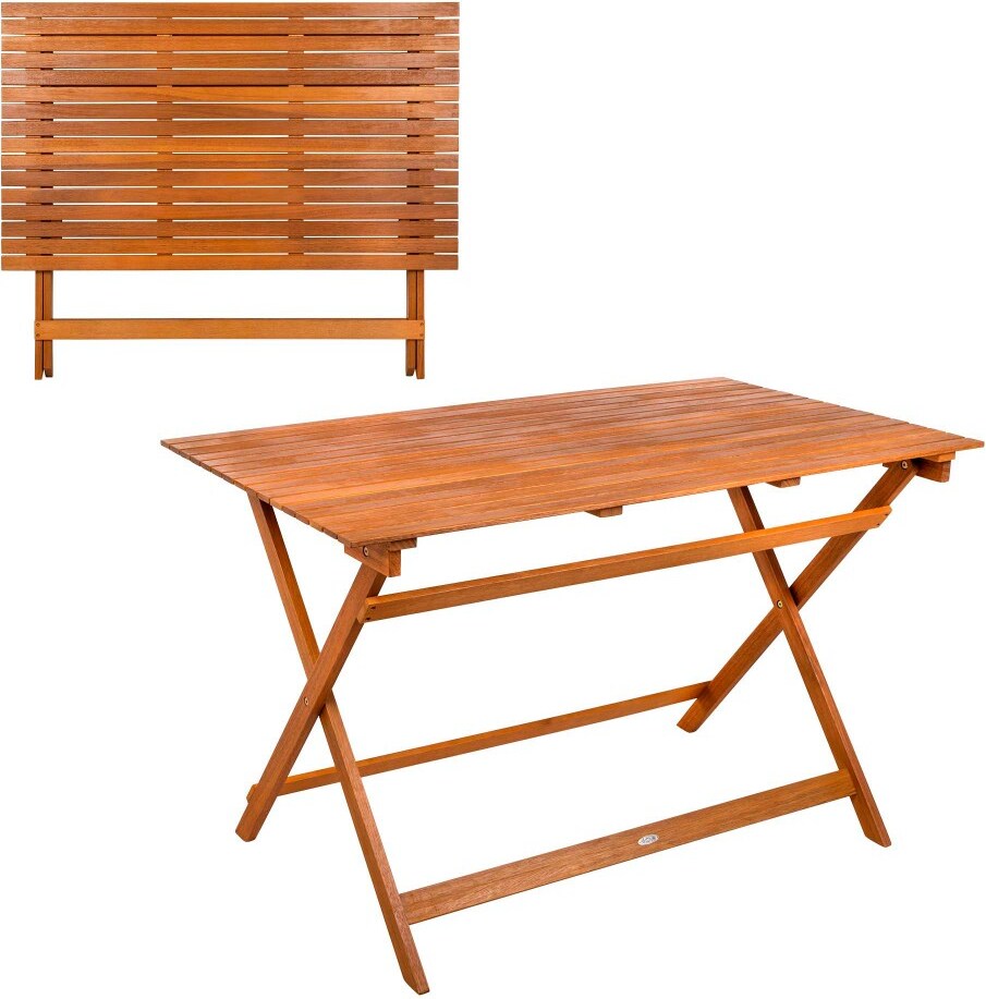 Mesa jardín rectangular acacia 6 comensales Aktive