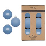 thumbnail of 6 Weihnachtskugeln Glas 10cm matt & glänzend Christbaumkugeln Weihnachtsbaumkugeln Groß Christbaumschmuck Weihnachtsbaumschmuck Deko Airy Blue