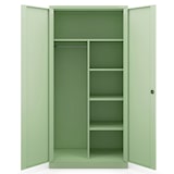 thumbnail of Mehrzweckschrank Metall abschließbar DAWID Metallschrank | Schließfachschrank Putzmittelschrank Besenschrank Vorratsschrank, 185x90x45cm Pastellgrün
