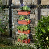 thumbnail of Vertikalbeet mit 4 Kästen 52x21x127cm - braun