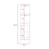 thumbnail of TUHOME Conjunto de Málaga, Móveis Bath Coluna 1 Porta + Móveis de Banheiro com pia - Duna/Branco