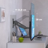 thumbnail of ONKRON TV & Monitor Halterung Wand für 13-34 Zoll, bis 8 kg, höhenverstellbar, VESA 75x75 & 100x100, schwenkbar, neigbar, drehbar, Schwarz G120