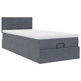thumbnail of vidaXL Ottoman-Bett mit Matratze & LEDs Dunkelgrau 90x190 cm Samt