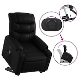 thumbnail of vidaXL Massagesessel mit Aufstehhilfe Elektrisch Schwarz Kunstleder