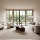 thumbnail of Teppich Balkon Bordüre Pflegeleicht Waschbar Strapazierfähig Terrasse Küche Beige 160x230 cm OEKO-TEX Gekettelt – VENTOUX von Kadima Design