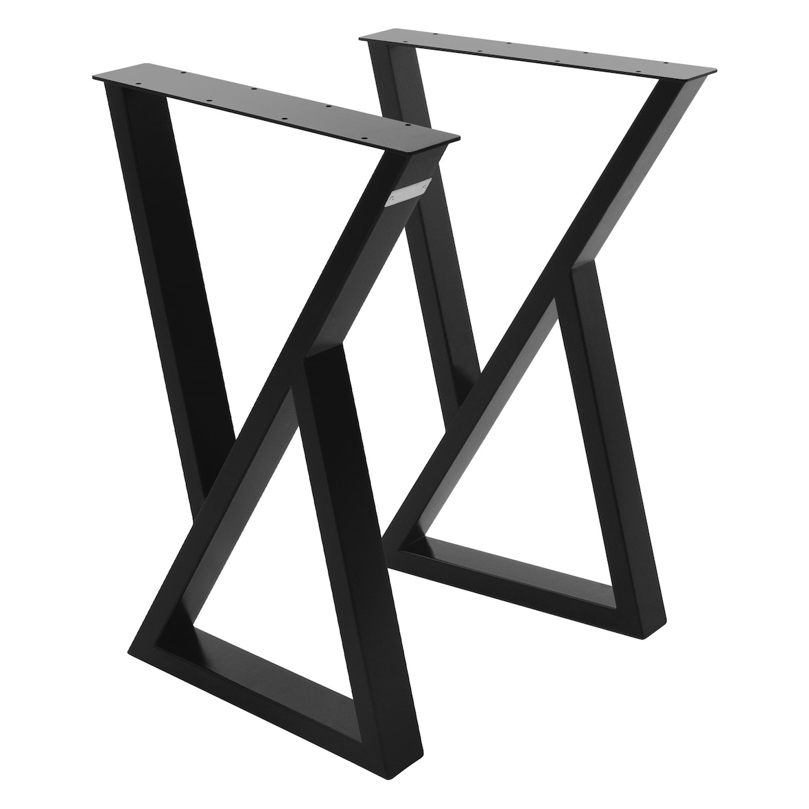 ML-Design Tischbeine 2er Set 40x71 cm Schwarz | X-Form Stahl, Industrial Tischgestell Esstisch DIY-Projekte