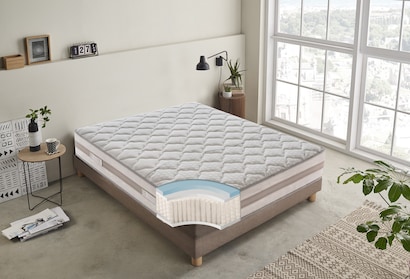 Materasso 140x200 Cm PerfectSleep Premium, Ibrido Memory Foam E Molle Insacchettate, 7 Zone, H3, Ipoallergenico, 25 Cm - 3