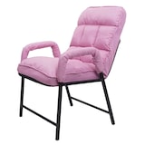 thumbnail of Silla de comedor HWC-K40, silla tapizada, 160kg respaldo cargable regulable metal ~ tela/textil rosa
