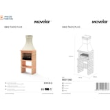 thumbnail of MF - Churrasqueira de Alvenaria Pré-fabricada para Lenha e Carvão Modelo Taos Plus (Laranja/Bege - 76 x 58 x 214 cm) REF: M01140 - Uso Exterior