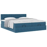 thumbnail of vidaXL Ottoman-Bett mit Matratzen Dunkelblau 160x200 cm Samt