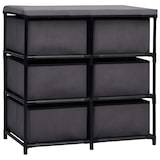 thumbnail of vidaXL Schrank mit 6 Schubladen 55×29×55 cm Grau Stahl