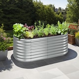 thumbnail of tectake Letto rialzato Flormma, 804l, zincato, 160x80x80cm 160 x 80 x 80 cm Argento