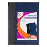 thumbnail of Portamenú A4 cosido con cordón y funda doble Azul.