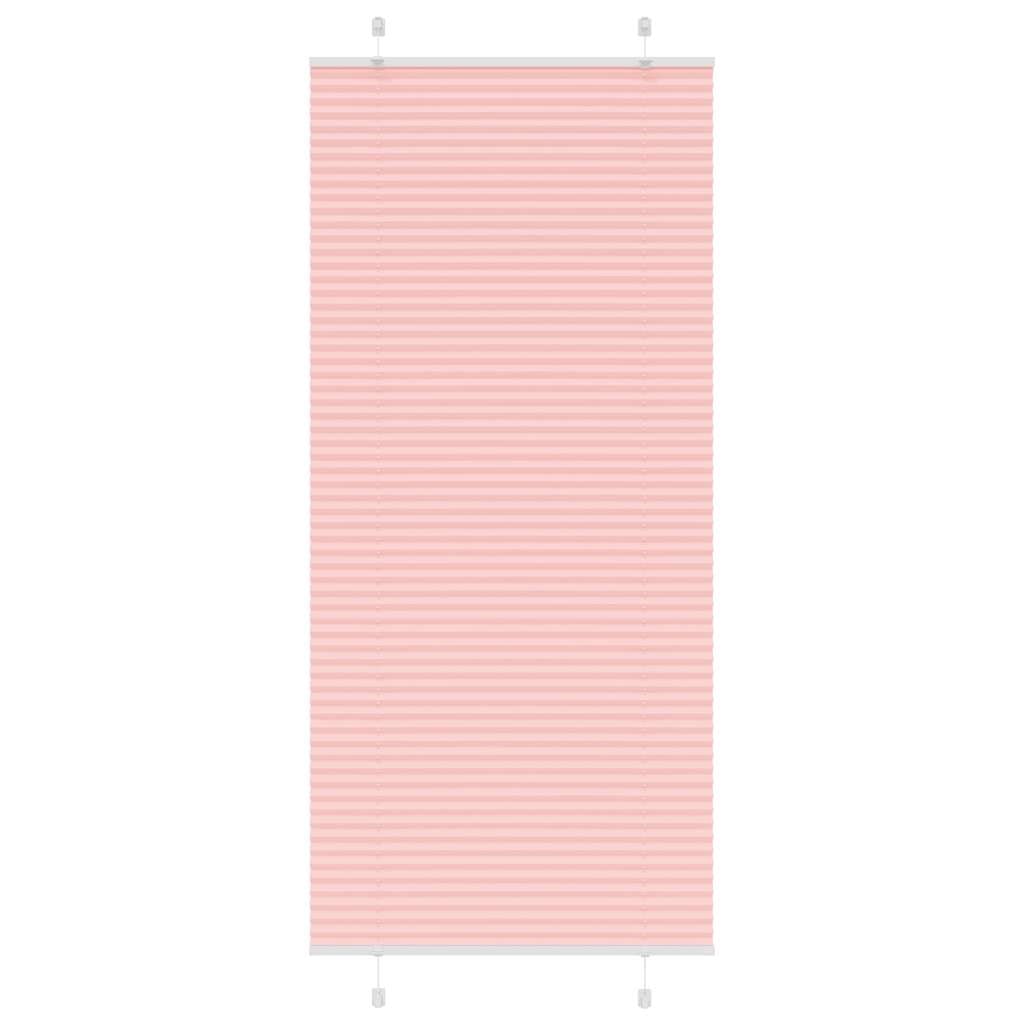 vidaXL Plissé rolgordijn 90x200 cm stofbreedte 89,4 cm polyester roze