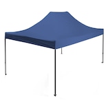 thumbnail of Gazebo 3x4,5 m blu pieghevole acciaio SENZA laterali