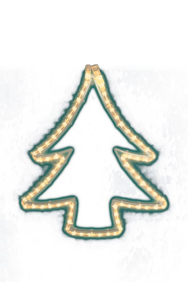 METRO Professional Albero di Natale decorativo, alluminio/pvc/rame, 48 x 2 x 56 cm, 72 LED, 9,2 W, bianco caldo/freddo