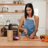 thumbnail of Relaxdays Messerblock unbestückt aus Bambus, ohne Messer, für 10 Messer aller Art, Messerhalter HxD 23x12,5 cm, natur