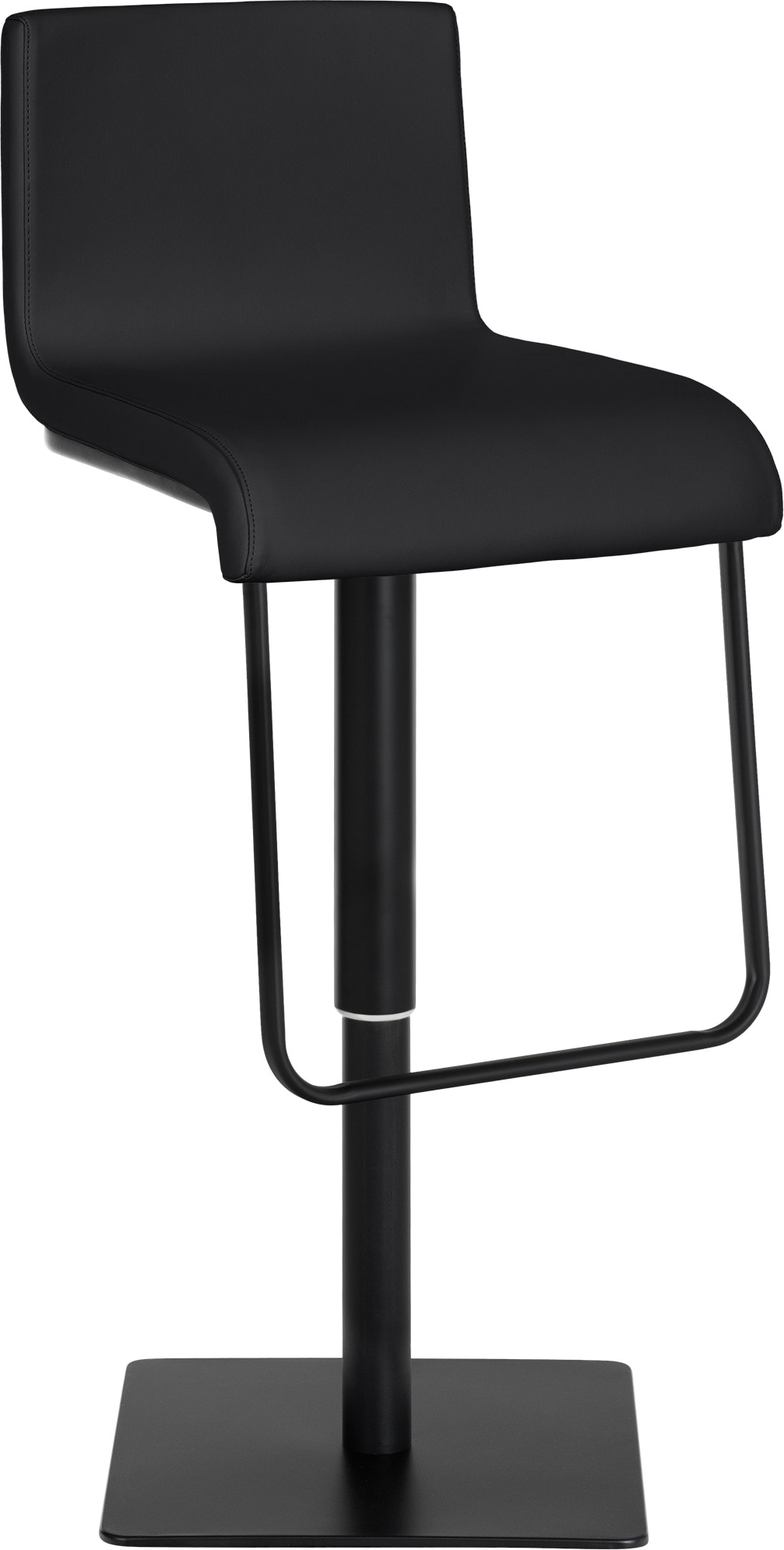 CHEFGASTRO Barhocker SIBERIA Schwarz HxBxT 80x39x46cm Kunstleder Schwarz Barstuhl