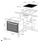 thumbnail of Exquisit Herd-Set EHE246-020-Set schwarz | Energieeffizienzklasse A | 59,0 l Garraum | Glaskeramik Kochfeld | Herd-Set 60 cm