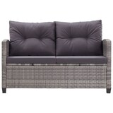 thumbnail of vidaXL 3-tlg. Garten-Essgruppe mit Grau Kissen Poly Rattan