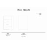 thumbnail of SARMOG MOBILE 4 CASSETTI KIT L71 P41 H110 in truciolare nobilitato color cemento e ossido bianco