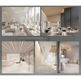 thumbnail of 【M Duihao160cm】Empfangstheke Theke geschwungene Tresen Kasse Empfangstresen beige