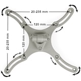 thumbnail of tectake Universele plafondsteun voor beamer kogelgewricht - grijs - 400711