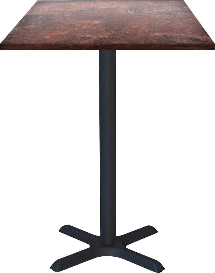Restootab - Tavolo alto 60x60cm - Dina piano laminato ruggine roc | METRO