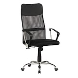 thumbnail of Poltrona da Ufficio, Ergonomica, Presidenziale, Sedia da Direttore in Tessuto Rete Nero E eco pelle nera - struttura metallo-   Girevole