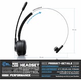 thumbnail of CSL - kabelloses Headset mit Ladestation - Mono Bluetooth Headset mit Mikrofon - USB Ladeport - Multipoint, Rauschunterdrückung - leicht