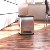 thumbnail of Hailo Treteimer Öko uno Plus M, Abfalleimer, Mülleimer, Stahlblech, Weiß, 17 L, 0619-230