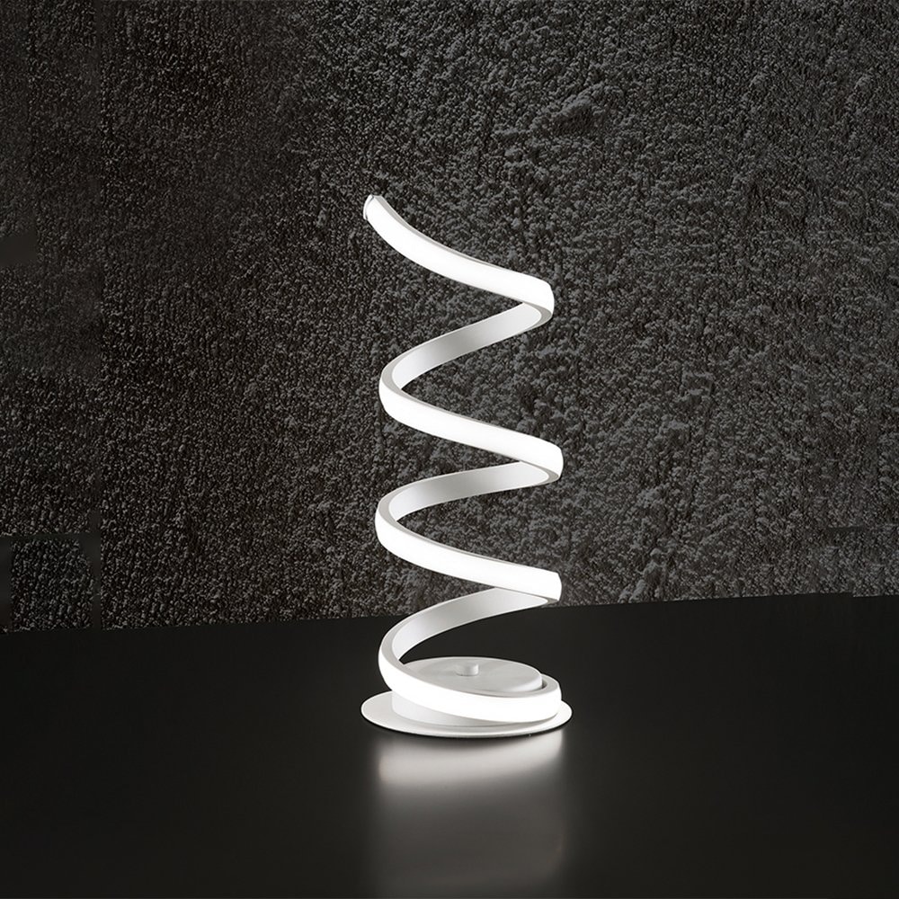 Lampada a led da tavolo in metallo bianco 23W 6393 B Perenz 4000K