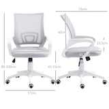 thumbnail of HOMCOM silla de oficina de malla silla de escritorio giratoria con altura ajustable función de basculante y reposabrazos carga 120 kg gris