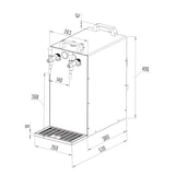 thumbnail of Kontakt 155/K Green Line - Bierzapfanlage 2-leitig Trockenkühlgerät aus Edelstahl, 160 Liter/h