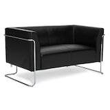 thumbnail of Loungesofa CURACAO Kunstleder 2-Sitzer schwarz hjh OFFICE
