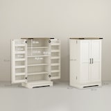 thumbnail of HOMCOM armario despensa cocina armario de cocina con 2 puertas y 16 estantes alacena rústica con estante ajustable 60x40x104 cm crema